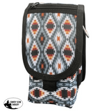 Showman Cordura Phone/ Accessory Pouch- Grey Aztec - Country Scene Saddlery and Pet Supplies