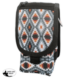 Showman Cordura Phone/ Accessory Pouch- Grey Aztec - Country Scene Saddlery and Pet Supplies