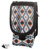 Showman Cordura Phone/ Accessory Pouch- Grey Aztec - Country Scene Saddlery and Pet Supplies