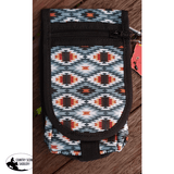 Showman Cordura Phone/ Accessory Pouch- Grey Aztec - Country Scene Saddlery and Pet Supplies