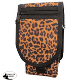 Showman Cordura Phone/ Accessory Pouch- Leopard - Country Scene Saddlery and Pet Supplies