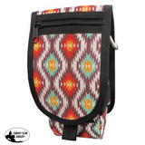 Showman Cordura Phone/ Accessory Pouch- Red Aztec - Country Scene Saddlery and Pet Supplies