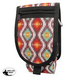 Showman Cordura Phone/ Accessory Pouch- Red Aztec - Country Scene Saddlery and Pet Supplies