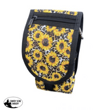 Showman Cordura Phone/ Accessory Pouch- Sunflower/ Cheetah - Country Scene Saddlery and Pet Supplies
