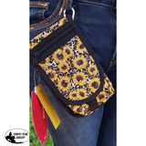 Showman Cordura Phone/ Accessory Pouch- Sunflower/ Cheetah - Country Scene Saddlery and Pet Supplies