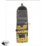 Showman Cordura Phone/ Accessory Pouch- Sunflower/ Cheetah - Country Scene Saddlery and Pet Supplies
