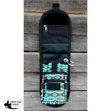 Showman Cordura Phone/ Accessory Pouch- Teal Aztec 2 - Country Scene Saddlery and Pet Supplies
