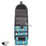 Showman Cordura Phone/ Accessory Pouch- Teal Aztec 2 - Country Scene Saddlery and Pet Supplies
