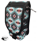 Showman Cordura Phone/ Accessory Pouch- Teal Aztec - Country Scene Saddlery and Pet Supplies