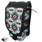 Showman Cordura Phone/ Accessory Pouch- Teal Aztec - Country Scene Saddlery and Pet Supplies
