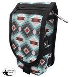 Showman Cordura Phone/ Accessory Pouch- Teal Aztec - Country Scene Saddlery and Pet Supplies
