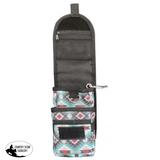 Showman Cordura Phone/ Accessory Pouch- Teal Aztec - Country Scene Saddlery and Pet Supplies