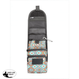 Showman Cordura Phone/ Accessory Pouch- Teal/ Brown Aztec - Country Scene Saddlery and Pet Supplies