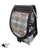 Showman Cordura Phone/ Accessory Pouch- Teal/ Brown Aztec - Country Scene Saddlery and Pet Supplies