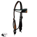 New! Showman Floral Tool and Hide - Argentina Cow Leather Browband Headstall - Country Scene Saddlery and Pet Supplies