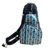 Showman Gray Blue Aztec Sling Crossbody Backpack - Country Scene Saddlery and Pet Supplies