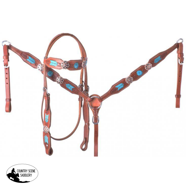 New! Showman Headstall And Breast Collar Set.
