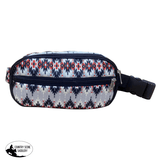 Showman Hip Pack (Fanny Pack) Bag with Gray Aztec design - Country Scene Saddlery and Pet Supplies