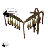 Showman™ Medium Oil Browband Headstall and Breast collar set - Country Scene Saddlery and Pet Supplies
