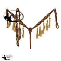 New! Showman Medium Oil Browband Headstall And Breast Collar Set