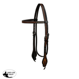Showman Midnight Flora - Argentina Cow Leather Browband Headstall Western Bridle Set