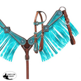 New! Showman Mini Size Single Ear Headstall And Breast Collar Set.