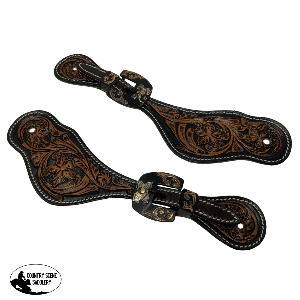 Showman Prairie Rose Mens Spur Strap Horse Tack