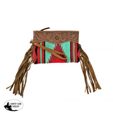 Showman ® 100% Wool Southwest Design Saddle Blanket Wristlet. Tote Bag