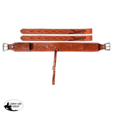 Showman ® 3 Wide Accorn Tooled Leather Back Cinch. Back Cinch