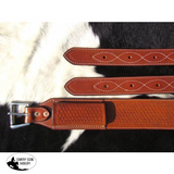 New! .showman ® 3 Wide Basketweave Tooled Leather Back Cinch. Girths & Saddle Riggings »