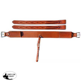 Showman ® 3" wide Basketweave Tooled Leather back cinch. - Country Scene Saddlery and Pet Supplies