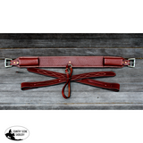 Showman ® 3" wide Basketweave Tooled Leather back cinch. - Country Scene Saddlery and Pet Supplies