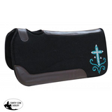 Showman ® 30" X 32" X 1" Black felt pad with crystal rhinestone cross design. - Country Scene Saddlery and Pet Supplies