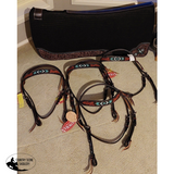 Showman ® 31" X 32" x 1" felt pad with beaded cross inlay. - Country Scene Saddlery and Pet Supplies