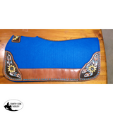 Showman ® 31" x 32" x 1" Turquoise felt saddle pad with hand painted sunflower and feather design. - Country Scene Saddlery and Pet Supplies