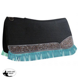 New! Showman ® 32 Long X 31 Wide Fringe Saddle Pad. Teal