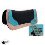 Showman ® 32" x 31" x 1" Black felt saddle pad with branded " Never Give Up" logo. - Country Scene Saddlery and Pet Supplies