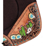 Showman ® 32" x 31" x 1" Brown Built Up Felt Saddle Pad with. - Country Scene Saddlery and Pet Supplies