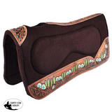 Showman ® 32" x 31" x 1" Brown Built Up Felt Saddle Pad with. - Country Scene Saddlery and Pet Supplies