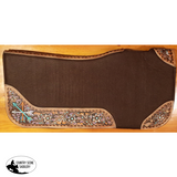 New! Showman ® 32 X 31 1 Felt Saddle Pad With Hand Painted Flower And Arrow Design.~