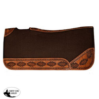 New! Showman ® 32 X 31 Contoured Felt Bottom Saddle Pad With Aztec Designed Wear Leathers.