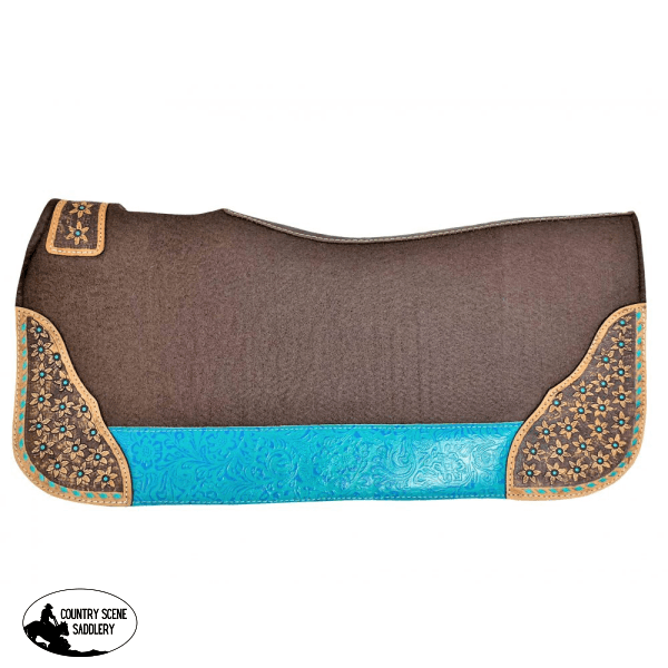 Showman ® 32 X 31 Heavy Duty Brown Felt Saddle Pad. Western Pad