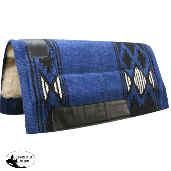 Showman ® 32 X 34 Economy Cutter Style Blue Saddle Pads & Blankets