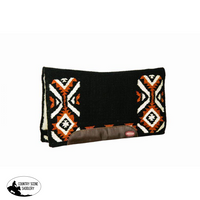 New! ~ Showman® 33 X 38 Contoured Cutter Style Saddle Pad With Navajo Top Design. Orange