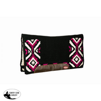 New! ~ Showman® 33 X 38 Contoured Cutter Style Saddle Pad With Navajo Top Design. Pink