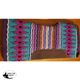 Showman® 34" x 36" x 3/4" Multi colored memory felt bottom saddle pad. - Country Scene Saddlery and Pet Supplies
