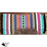 Showman® 34" x 36" x 3/4" Multi colored memory felt bottom saddle pad. - Country Scene Saddlery and Pet Supplies