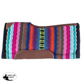 Showman® 34" x 36" x 3/4" Multi colored memory felt bottom saddle pad. - Country Scene Saddlery and Pet Supplies