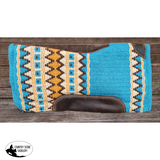 Showman® 34" x 36" Turquoise memory felt bottom saddle pad. - Country Scene Saddlery and Pet Supplies