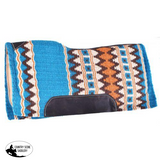Showman® 34" x 36" Turquoise memory felt bottom saddle pad. - Country Scene Saddlery and Pet Supplies